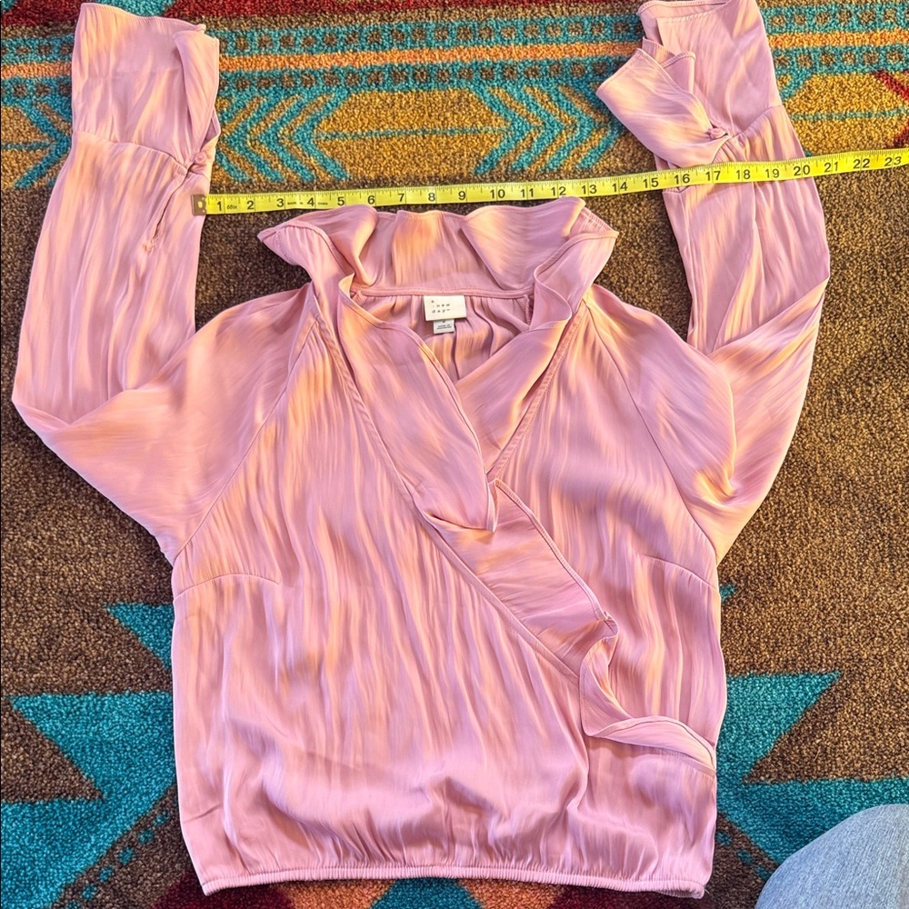a new day Ruffled Blouse in Light Pink